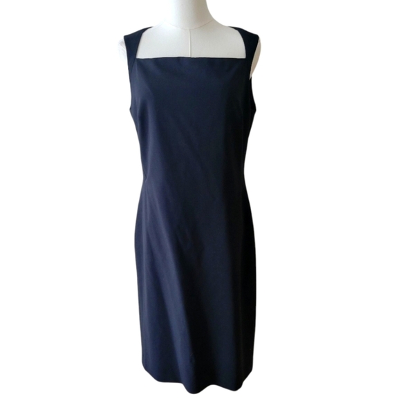 Ann Taylor Black Sleeveless Wool Sheath Dress Size 10 - Picture 1 of 5